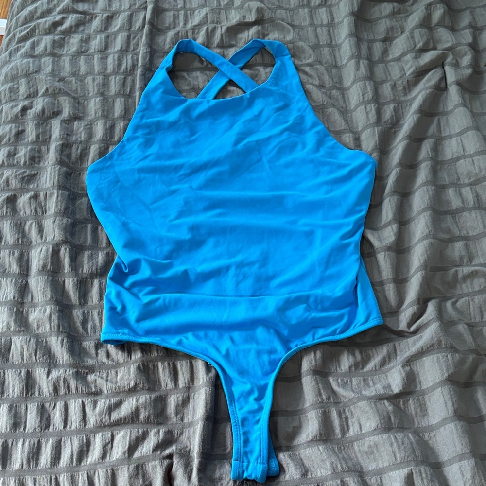 Blue Rain‎ Women's Bright Blue Bodysuit